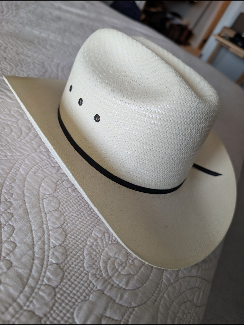 **Bailey Straw Cowboy Hat**, Shantung Straw, Very Clean! Unisex Fit